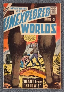 MYSTERIES OF UNERFORSCHTEN WELTEN #15 Charlton Comics 1959 Riese von unten! - FN - Bild 1 von 4