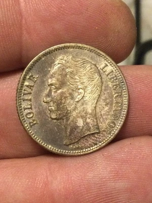 1954 Venezuela 1 Bolivar Silver - Image 1 of 2