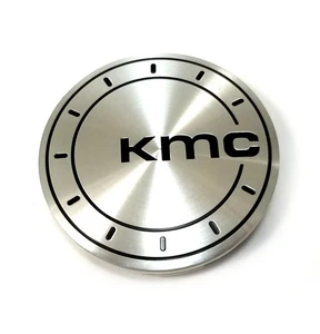 KMC Machined Silver Center Cap 2-15/16"OD Closed for KM685 District 1747K74-T5 - Picture 1 of 4