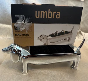 UMBRA DACHSIE Ring Halter Neu Offene Box Chrom Dackel Schmuck Tablett Organizer V - Bild 1 von 3