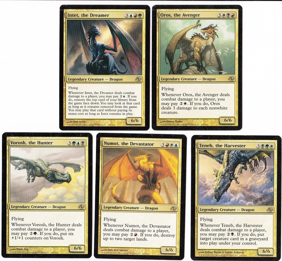 Planar Chaos  MTG  5 Card Dragon Legend Set  Magic - Image 1 of 1