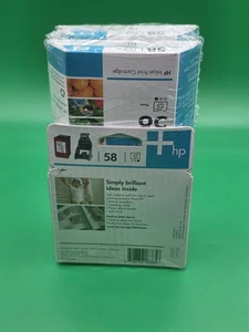 Factory Sealed Genuine HP 58 Photo Color Ink Cartridge 4-Pack – OEM, Fresh, Crea - Picture 1 of 4