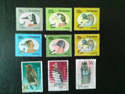 ZIMBABWE MNH & USED  STAMPS 1984-8 WILD DUCKS & GEESE & OWLS. - Image 1 of 2