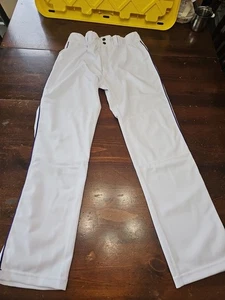 Pantalones de béisbol Evoshield para hombre con parte inferior abierta blancos púrpura a rayas talla anuncio M nuevos con etiquetas - Imagen 1 de 3