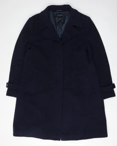 Jaeger Men's Black Wool Overcoat Size 16 - Picture 1 of 12