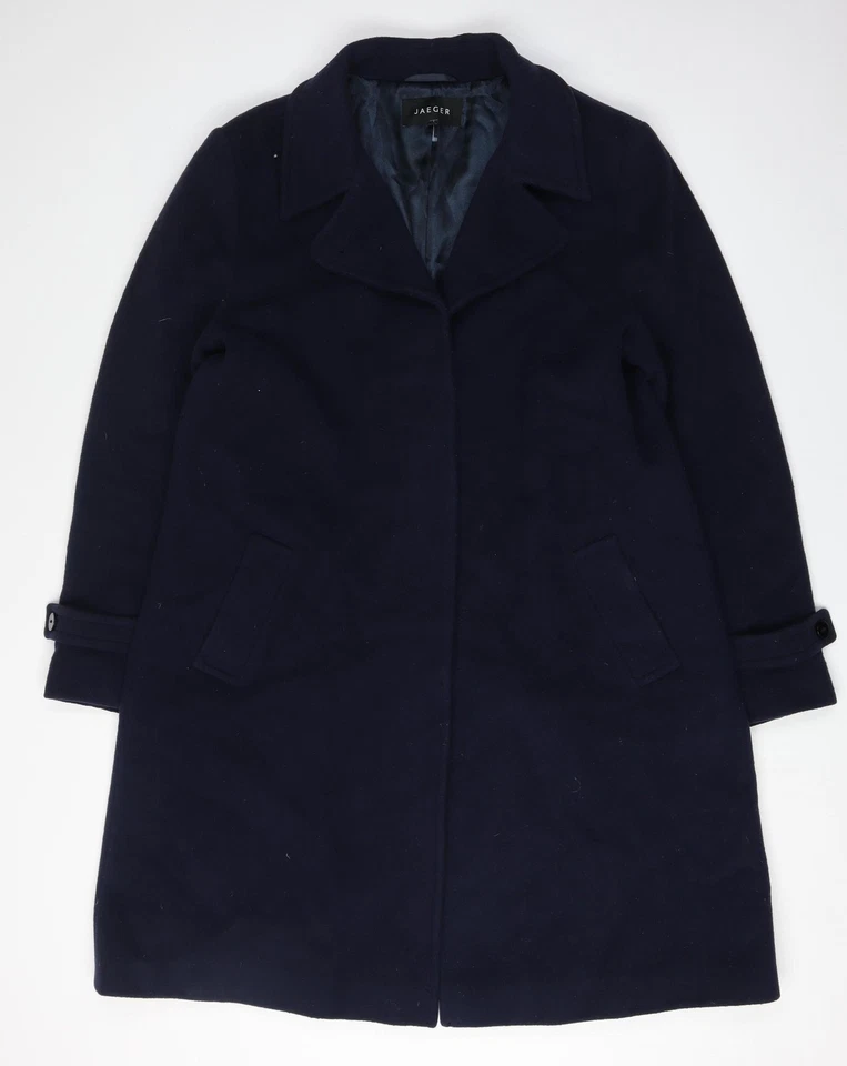 Jaeger Men's Black Wool Overcoat Size 16 - Image 1 of 4