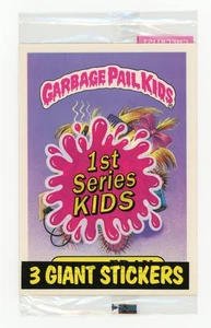 FURRY FRAN 1986 GARBAGE PAIL KIDS 1st Series GIANT STICKER PACK *Sealed in Pack* - Picture 1 of 2