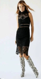 New Free People x Saylor 'Siren' Lace Dress - Black sz XS - Picture 1 of 8