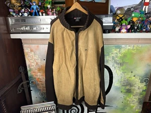 Vintage 2000s Ecko Unlimited Zip Up Suede Sweater Jacket Men's XL Brown Beige  - Bild 1 von 10
