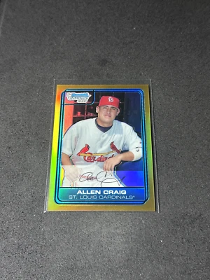Allen Craig 2006 Bowman cromo oro refractor 49/50 Foto 1 de 2