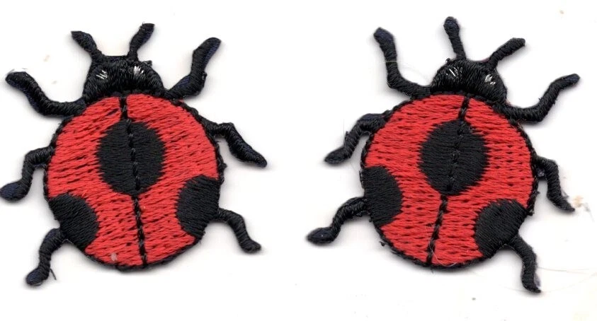 LADYBUGS SET OF 2 Iron On Patch Insects Ladybugs - Image 1 of 1