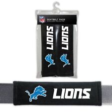 NFL 96721 Detroit Lions Universal Fit 100 Polyester Seat Belt Pads (2 Pack)