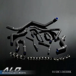 Black Silicone Radiator Hose Kit Fit For 92-00 Honda Civic D15 D16 SOHC EG/EK - Picture 1 of 12