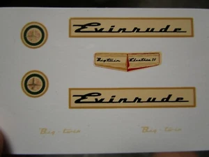 1957 K&O Evinrude Big Twin 35 Toy Outboard Model Boat Motor Reproduction Decals - Picture 1 of 5