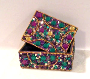 Karneval "Gold Halbkreis" Schmuckkästchen/Schmuckkästchen - Bild 1 von 1