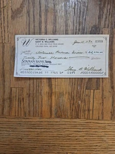 gary williams signed 1990 Bankscheck to I.R.S. - Bild 1 von 2