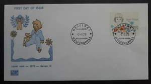 1979 Finland Year of the Child FDC ties 1.1Mk Stamp cd Helsinki - Bild 1 von 2