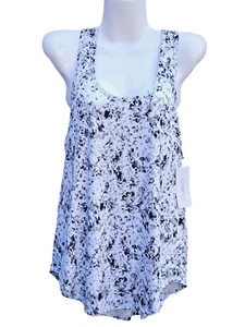 NWT MARIKA WOMENS TRAINING RACERBACK TANK WOMEN'S BLACK SPECKLE TIE DYE SIZE L - Picture 1 of 7