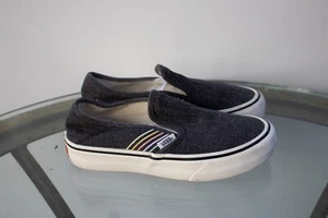VANS Womens Slip-on SF Ultracush Gray Funk Stripe Rainbow Skate Shoes Size 5 - Picture 1 of 7