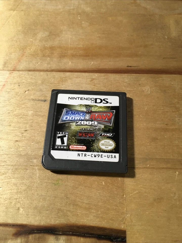 Nintendo DS WW Smack Down Vs Raw  2009 Game Cartridge Only-TESTED  - Image 1 of 4