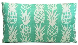 Funda de almohada decorativa exterior piña 12""x20"" verde lumbar - Imagen 1 de 4