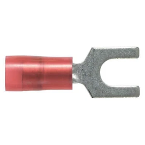 PANDUIT PN18-8F-C Fork Terminal,Tin,Copper,Red,PK100 39AZ82 - Picture 1 of 2
