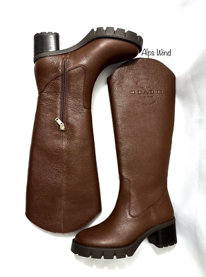 Bota de cuero Coach Ciara marrón nogal para mujer talla 6B nueva sin caja Foto 1 de 4