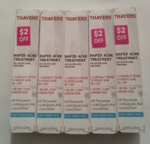 Lot Of 5 X Thayers Rapid Acne Treatment .68oz Each - Picture 1 of 1