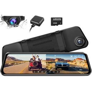 AZDOME 1080P Dual AutoKamera 12" Mirror Dashcam Streaming Medien GPS 64 TF-Karte - Bild 1 von 13