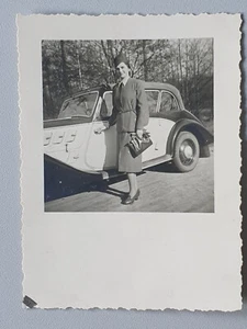 2 Vintage Fotos Hansa (Borgward) 1100 Cabrio-Limousine 2farbig m.Besitzern ~1936 - Bild 1 von 4
