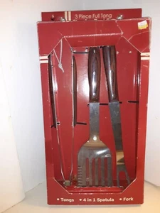 3-teiliges Deluxe Edelstahl Mr. B-B-Q Werkzeugset - Bild 1 von 8