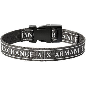 ARMANI EXCHANGE Mens Bracelet AXG0080040 Canvas Nylon Gray AX