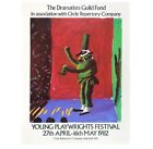 David Hockney Original  Exhibition Poster Young Playwrights New York 1982