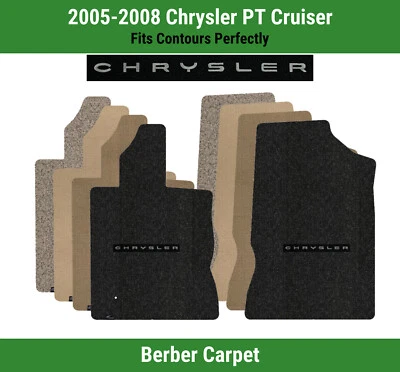Lloyd Berber Front Carpet Mats for '05-08 Chrysler PT Cruiser w/Chrysler 1 Logo — 第 1/4 张图片