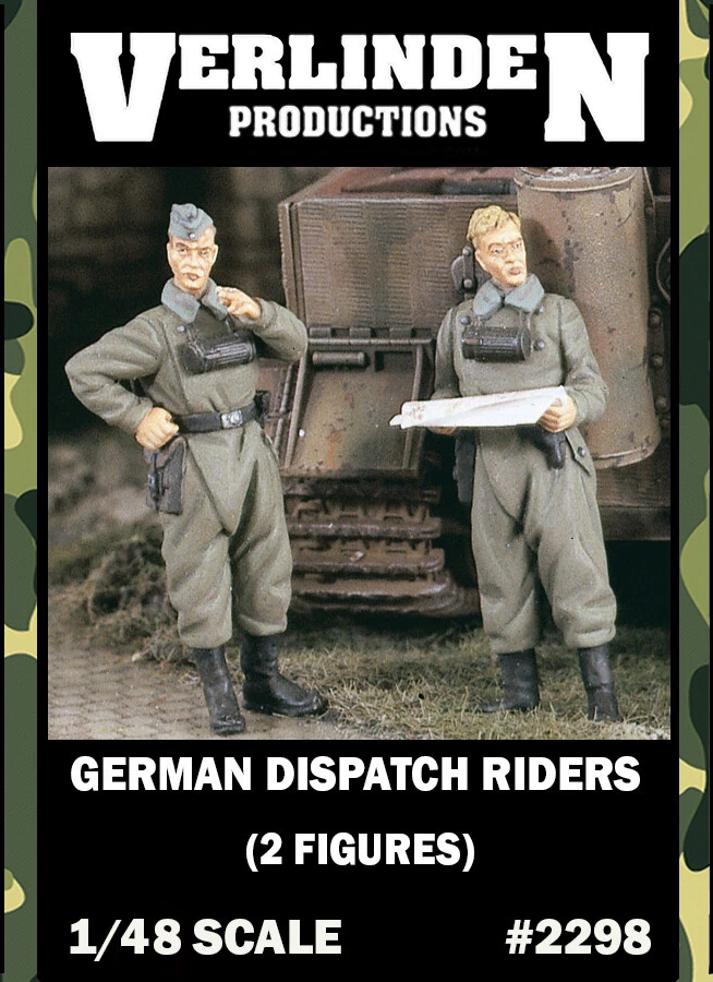 1/48 German Despatch Riders WWII (2 Figures/Set) VERLINDEN #2298 Resin Kits - Image 1 of 1