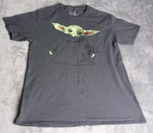 Star Wars The Mandelorian Baby Yoda Grogu T-Shirt, grau, Erwachsene Größe Medium  - Bild 1 von 9