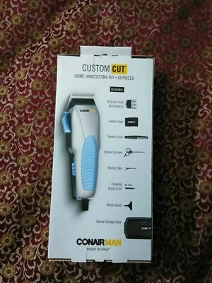 Conair Man Custom Cut Clippers 18-piece Haircut Kit Home Hair Cutting Wahl Comp - Image 1 of 4