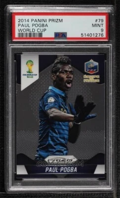 Paul Pogba 2014 Panini Prizm FIFA World Cup Brazil #79 PSA 9 France Rookie Card - Image 1 of 2