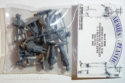 Armies in Plastic American Civil War Confederate Artillery Gun Crews Hardee Hats - Image 1 of 3