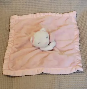 Carter's Kitty Cat White and Pink Plush Lovey Security Blanket Fleece Satin Trim - Picture 1 of 8