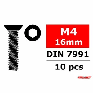 TEAM CORALLY C-3002-40-16 Screws M4 X 16mm Hexagon Countersink 10 Pcs. - Bild 1 von 1