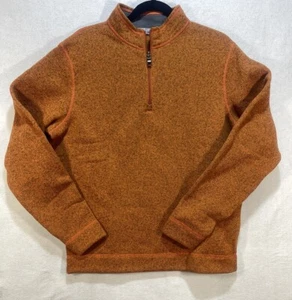 NEW Peter Millar Crown Pullover Sweater 1/4 Zip Rust Orange Size M MF22K60 $158 - Picture 1 of 5