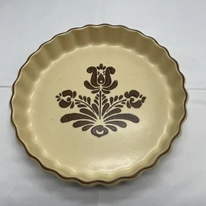 Pfaltzgraff Village 9" Quiche Dish Round #233 Old Castle Impression - Picture 1 of 8
