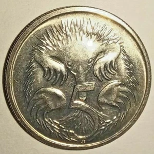 1994 AUSTRALIA FIVE CENT COIN 5 CENTS - ELIZABETH II - ECHIDNA (SPINY ANTEATER) - Picture 1 of 4