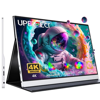 UPERFECT 15,6 Zoll 4K Tragbarer Monitore 3840*2160 UHD HDR Ultra Slim Bildschirm - Bild 1 von 4