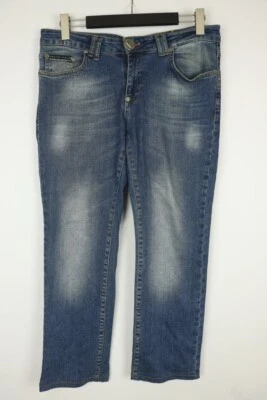 Jeans PHILIPP PLEIN INDIO VAQUERO Lavado Denim BOOTCUT Talla 32/W34 Cremallera Mosca Foto 1 de 4
