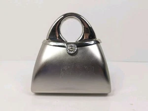 Valerie Stevens Cross Body Evening Bag Clutch Metal Silver Color Handle/Chain - Picture 1 of 24