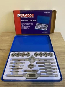 Duratool 20 Piece Tap And Die Set / TOUGH TOOLS FOR TOUGH JOBS /Carry Metal Blue - Picture 1 of 3