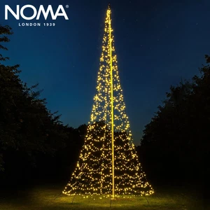 2m-4m Noma Starry Nights Christmas LED Pre Lit Warm White Outdoor Pole Cone Tree - Picture 1 of 1