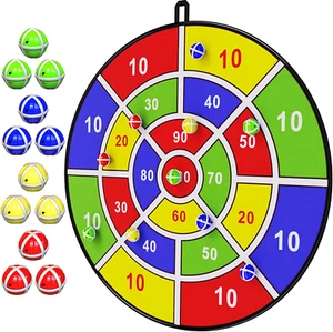 29" Large Dart Board with Sticky Balls, Boys Girl Toy, Xmas Birthday Gift 4-12+ - Picture 1 of 12
